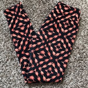 LuLaRoe One size Black and Orange Arrow Leggings